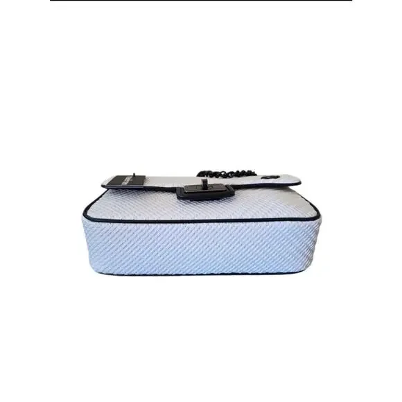 Karl Lagerfeld Purse Paris Agyness Chic Shoulder Bag Purse White Black NWT $650 - Picture 7 of 9